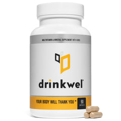 Drinkwel bottle for a morning routine and daily energy support.