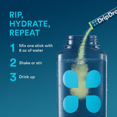 DripDrop Lemon Lime ingredients label highlighting non-GMO vegan ingredients