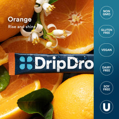 DripDrop orange flavored drink served as refreshing hydration after activity.
