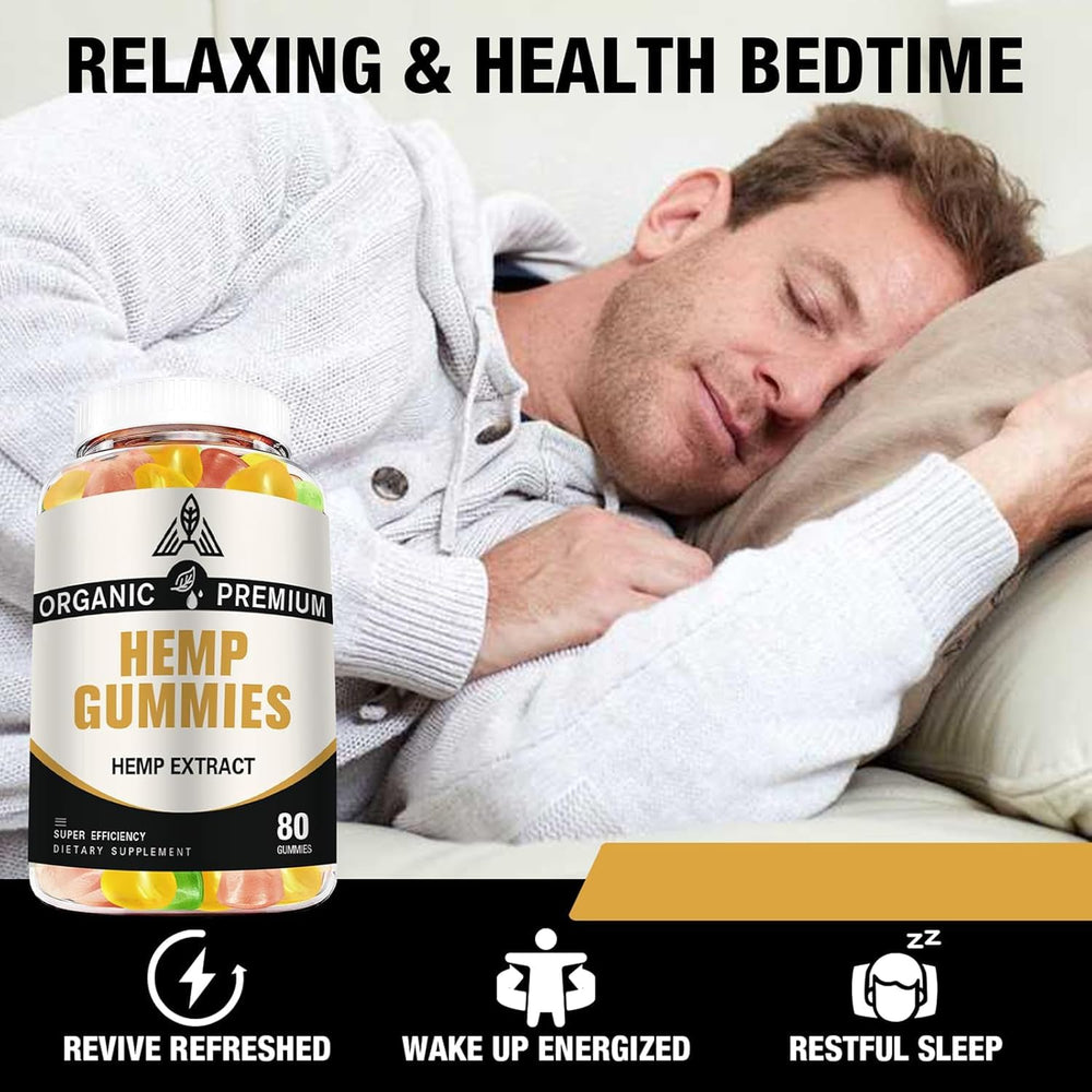 DriRaych hemp gummies ingredients visual featuring organic hemp and plant-based formula