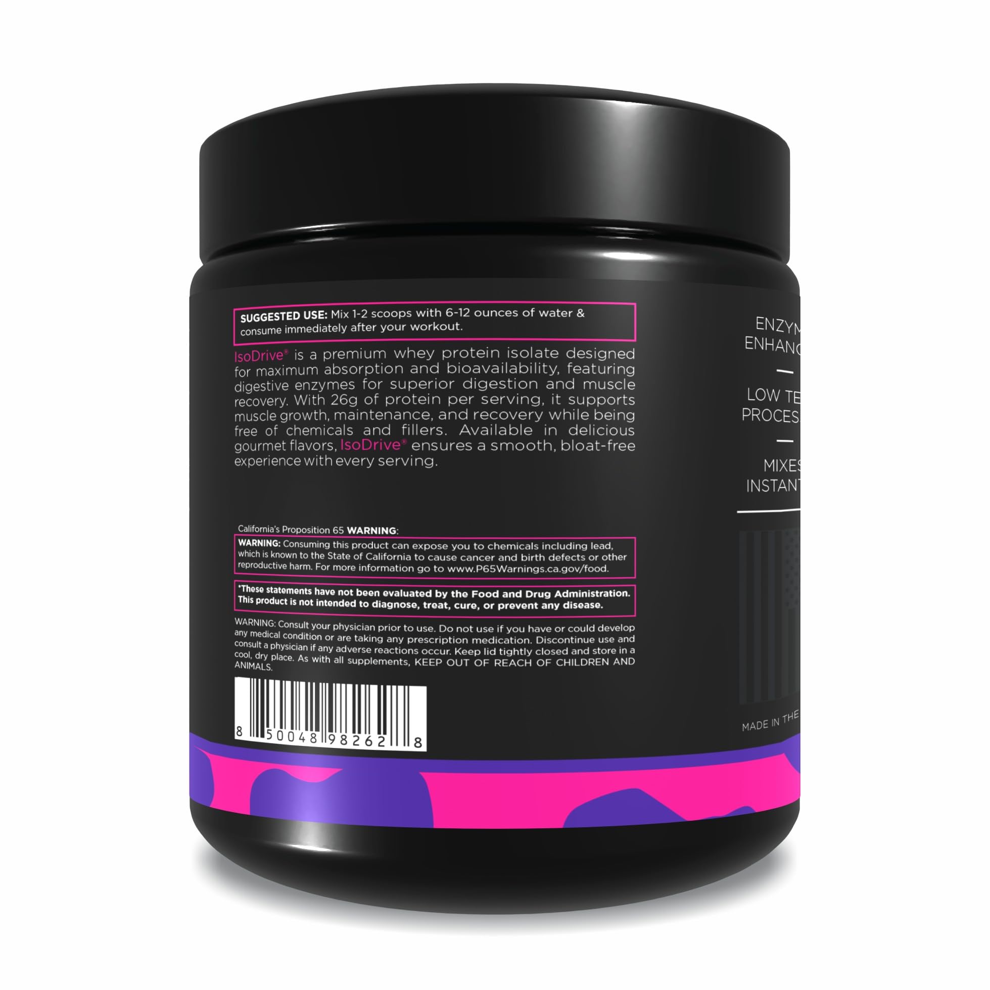 ISODRIVE Berry product on a clean surface ready for workouts.