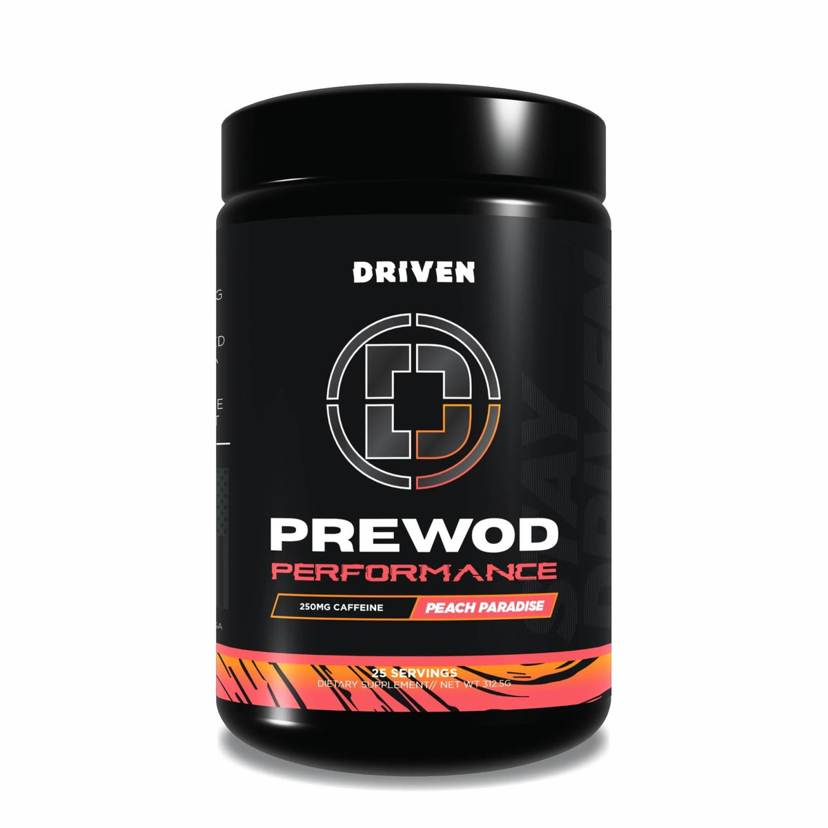 Driven Nutrition PRE WOD Rocket Pop powder being mixed for an energizing boost.