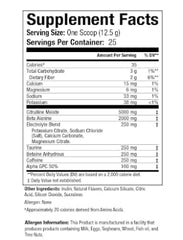 Driven Nutrition PRE WOD Blazin Cherry tub with light taste and pumps.