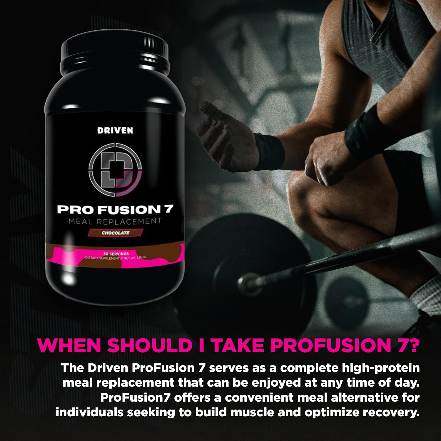 Driven Nutrition ProFusion7 enzymes and fiber supporting gut comfort and nutrient absorption.