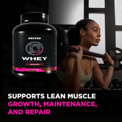 Driven Whey label close-up highlighting digestive enzymes