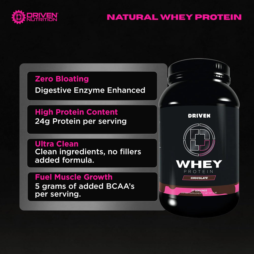 Driven WHEY shaker blending powder into a post-workout shake