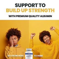 Bottle with glass showing on-the-go wellness, balance, and vitality.