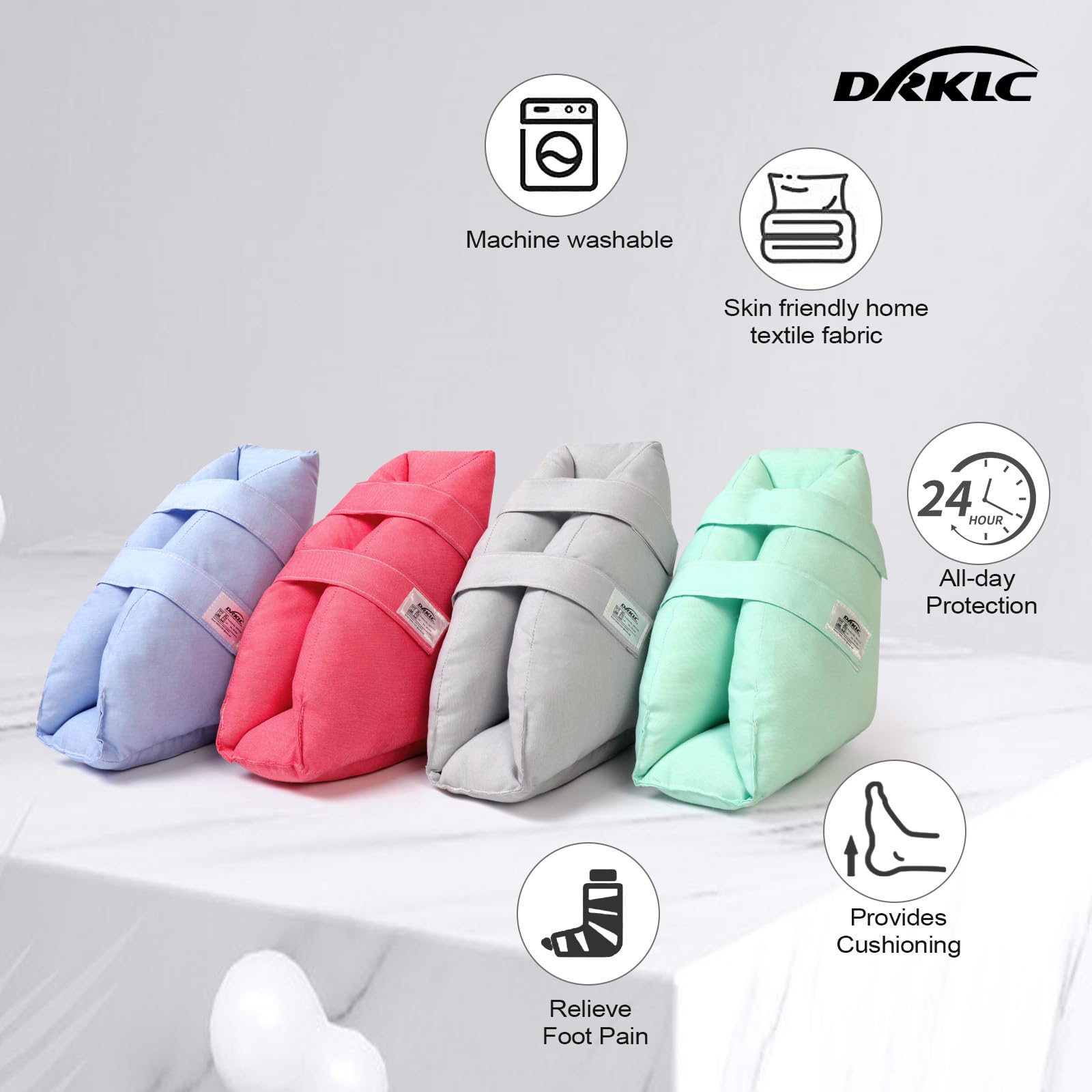 DRKLC machine washable heel cushion for simple cleaning