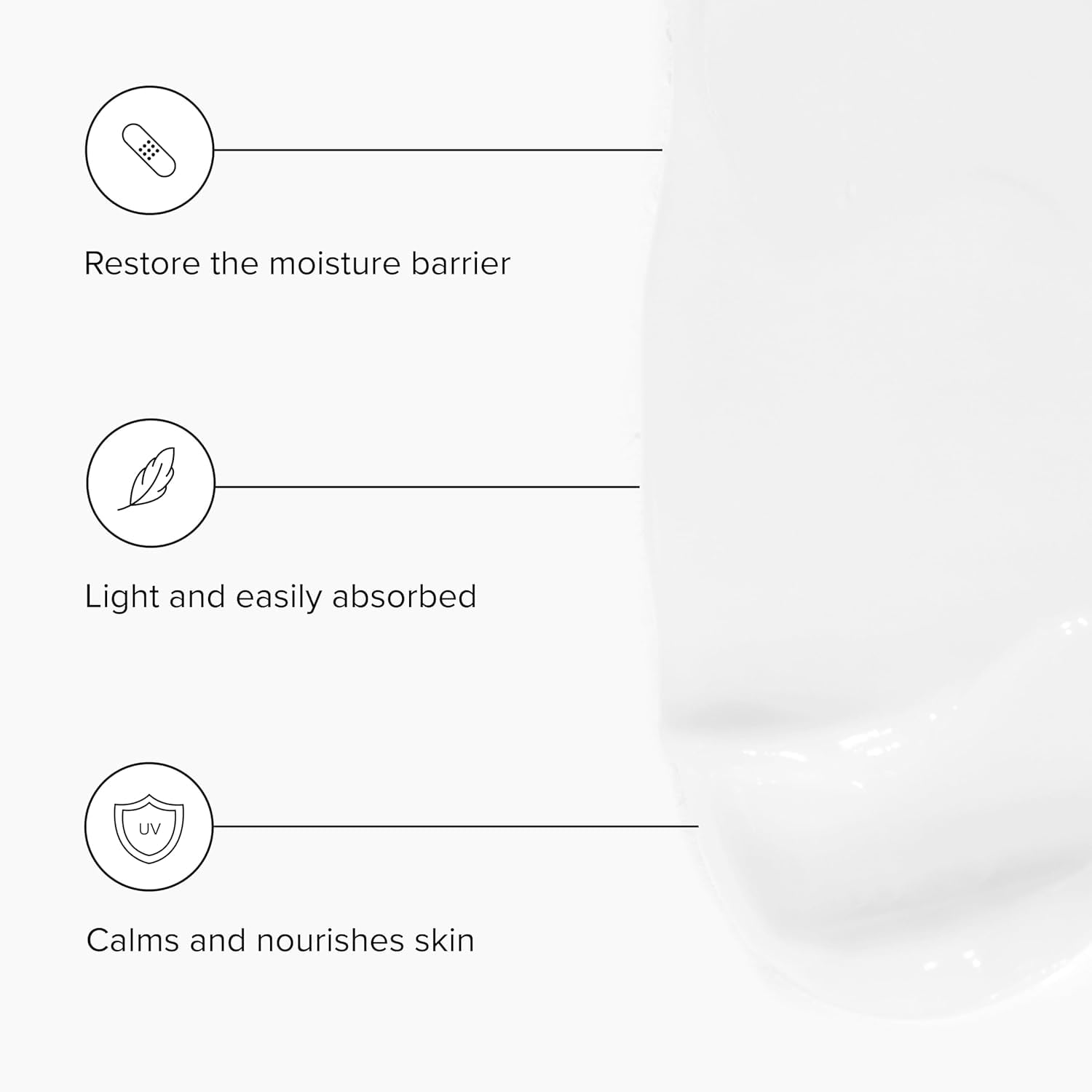 Texture close-up of DRMTLGY Soothe and Recovery Cream.