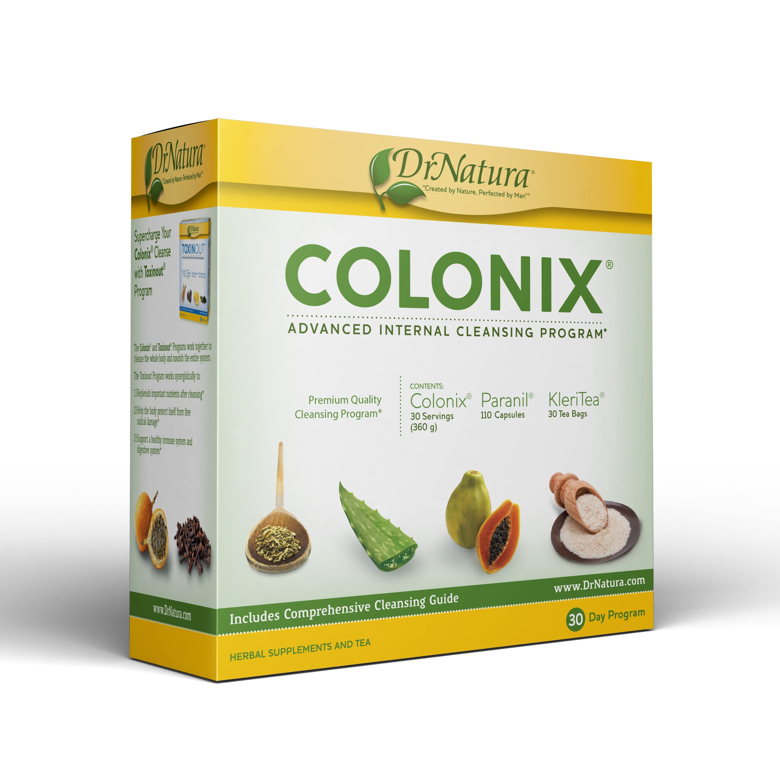 DrNatura Colonix psyllium husk powder tub for daily fiber support
