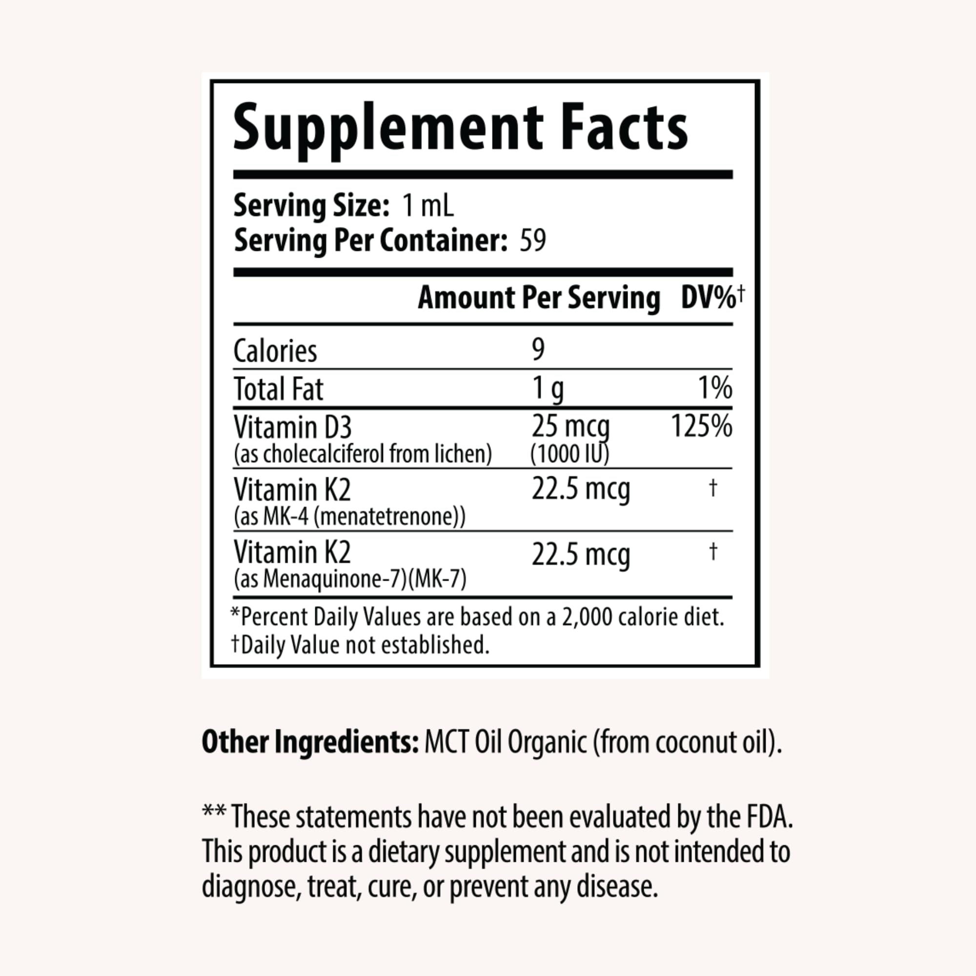 DRP Vitamin D3 + K2 drops dropper ready for precise under-tongue dosing.
