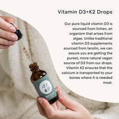 DRP Vitamin D3 + K2 drops unflavored liquid ideal for easy mixing.