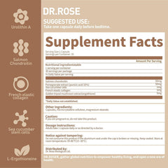 DR.ROSER capsule close-up hints at skin elasticity benefits.