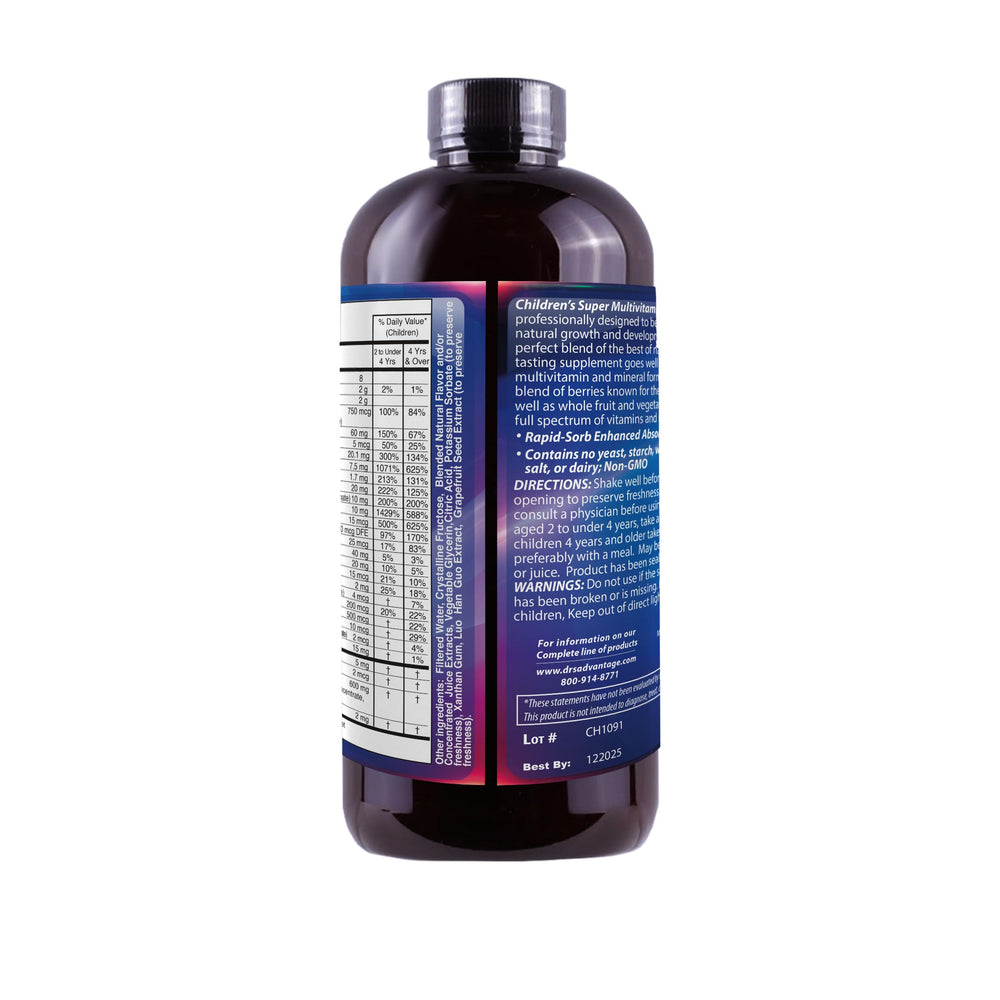 Dr's Advantage DA862 whole fruit and vegetable complexes for balanced pediatric nutrition.