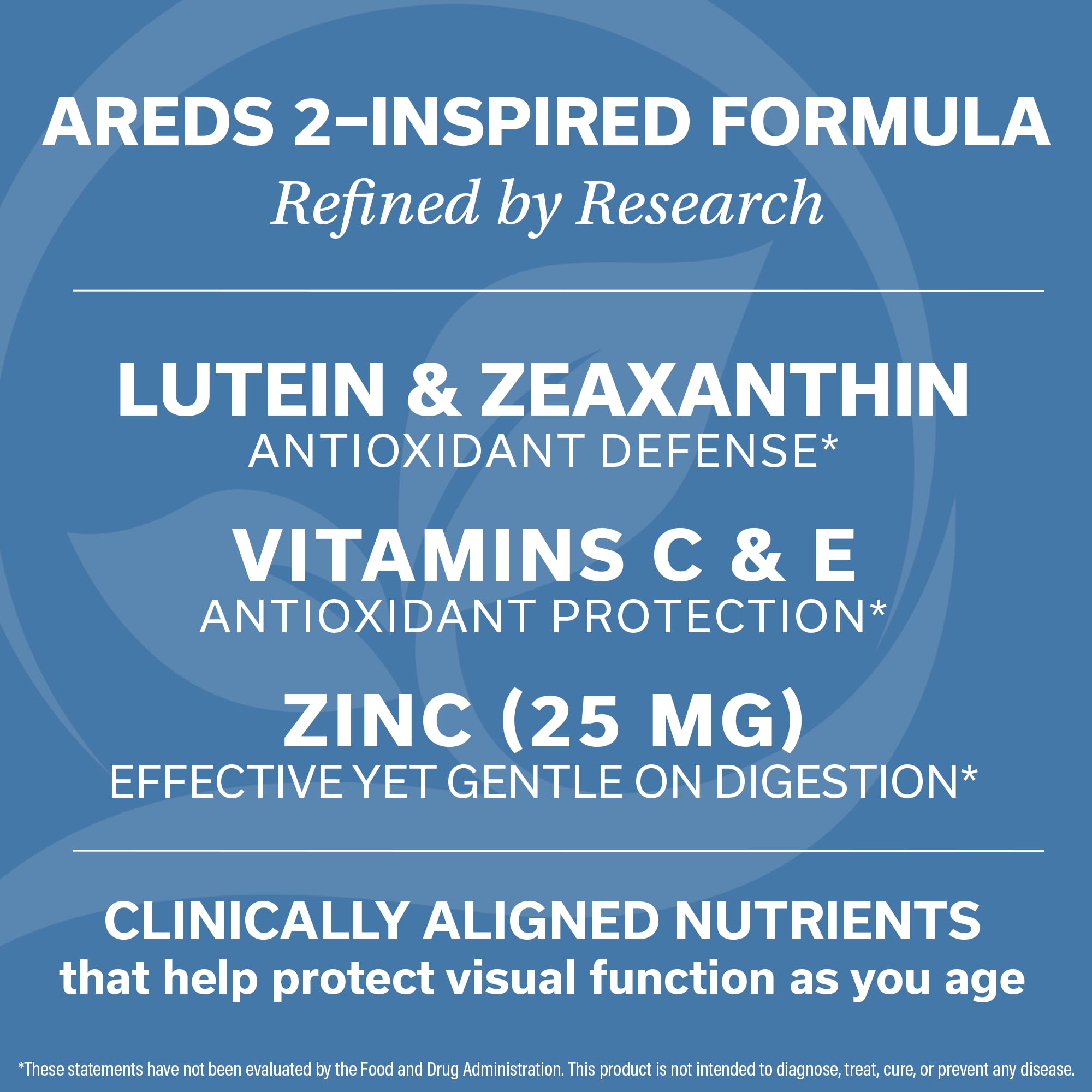 DrVmd Macular Control ingredients chart highlights lutein and zeaxanthin
