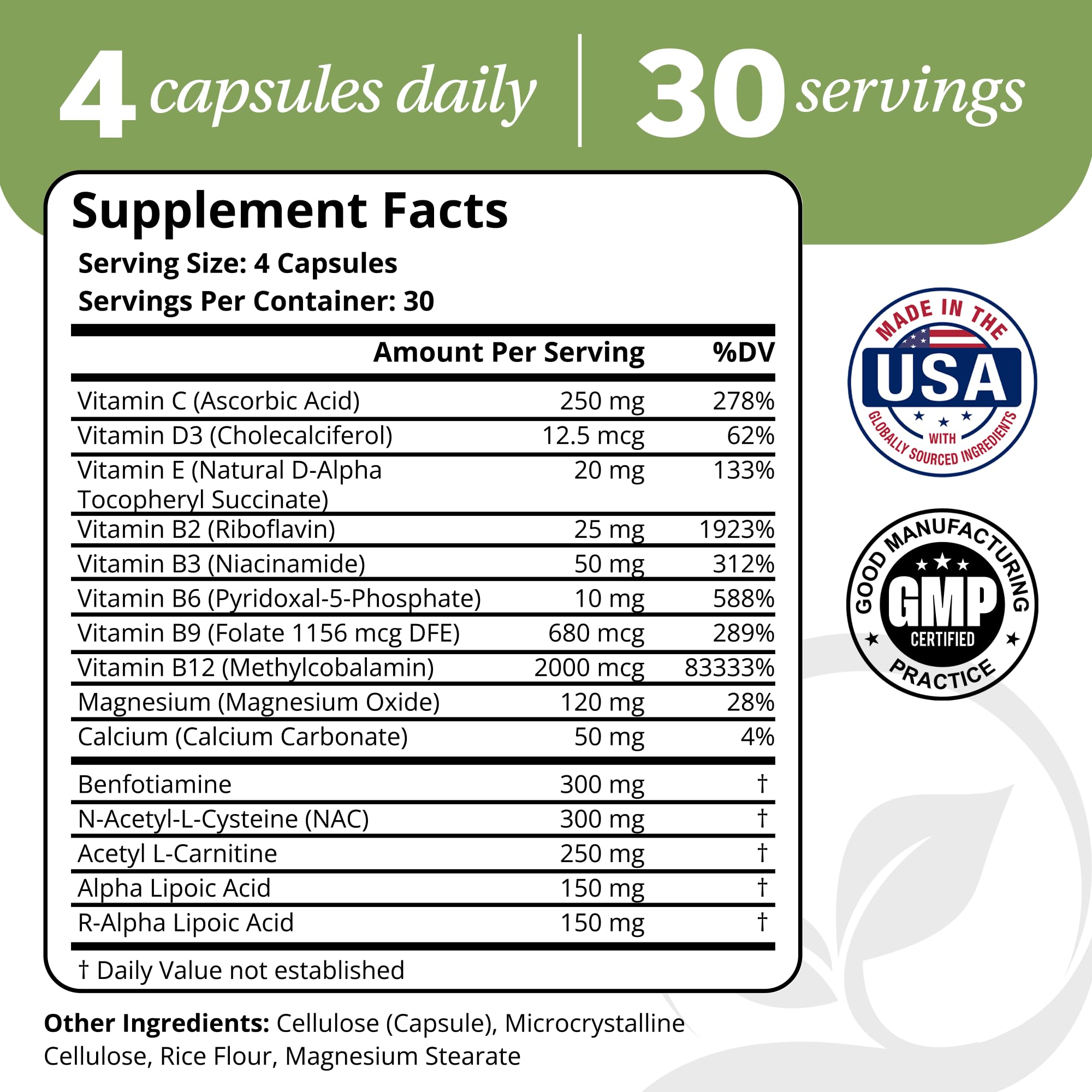 DrVmd Nerve Control label close-up highlighting ingredients.