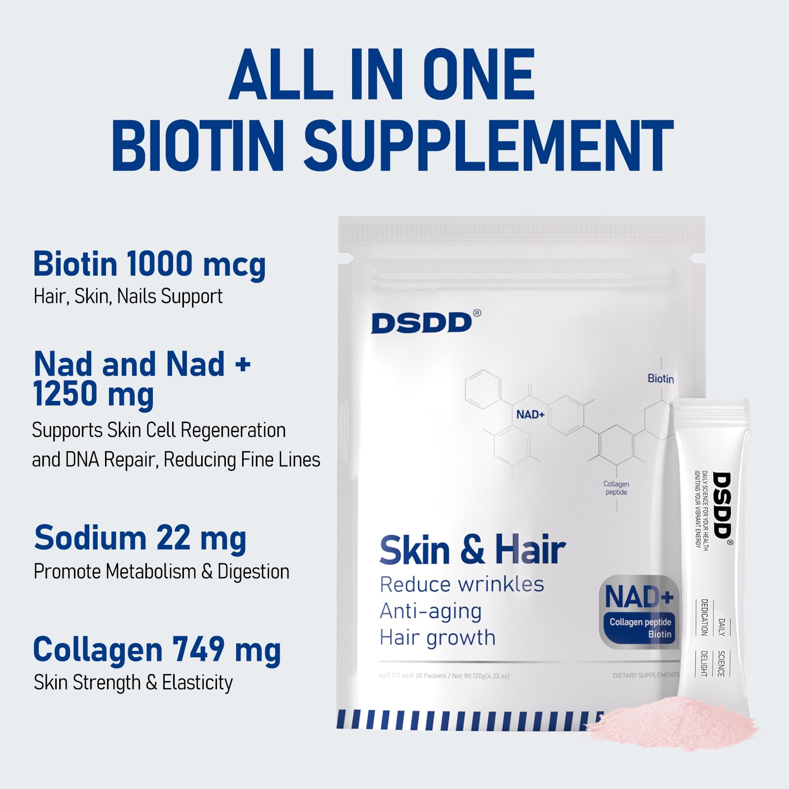 DSDD sodium non-GMO label close-up emphasizes clean ingredients.