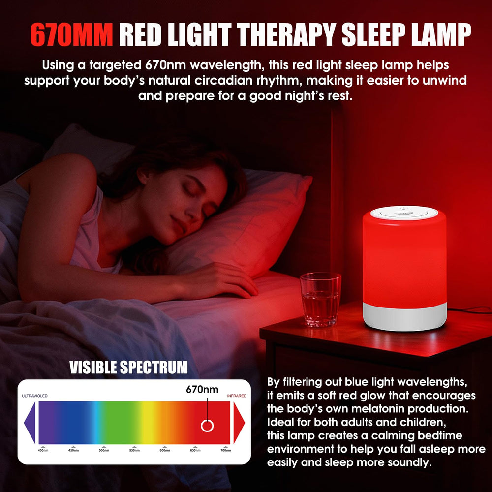DSJGB 670nm red wavelength provides soothing ambiance for winding down