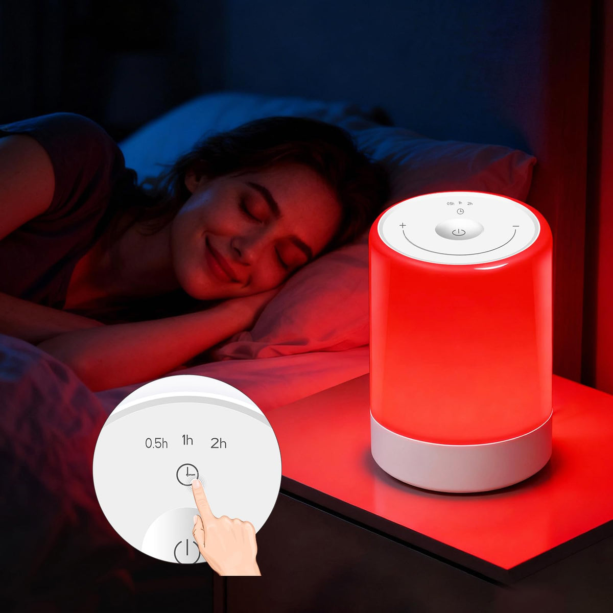 DSJGB red light therapy sleep lamp for calm evenings and restful nights