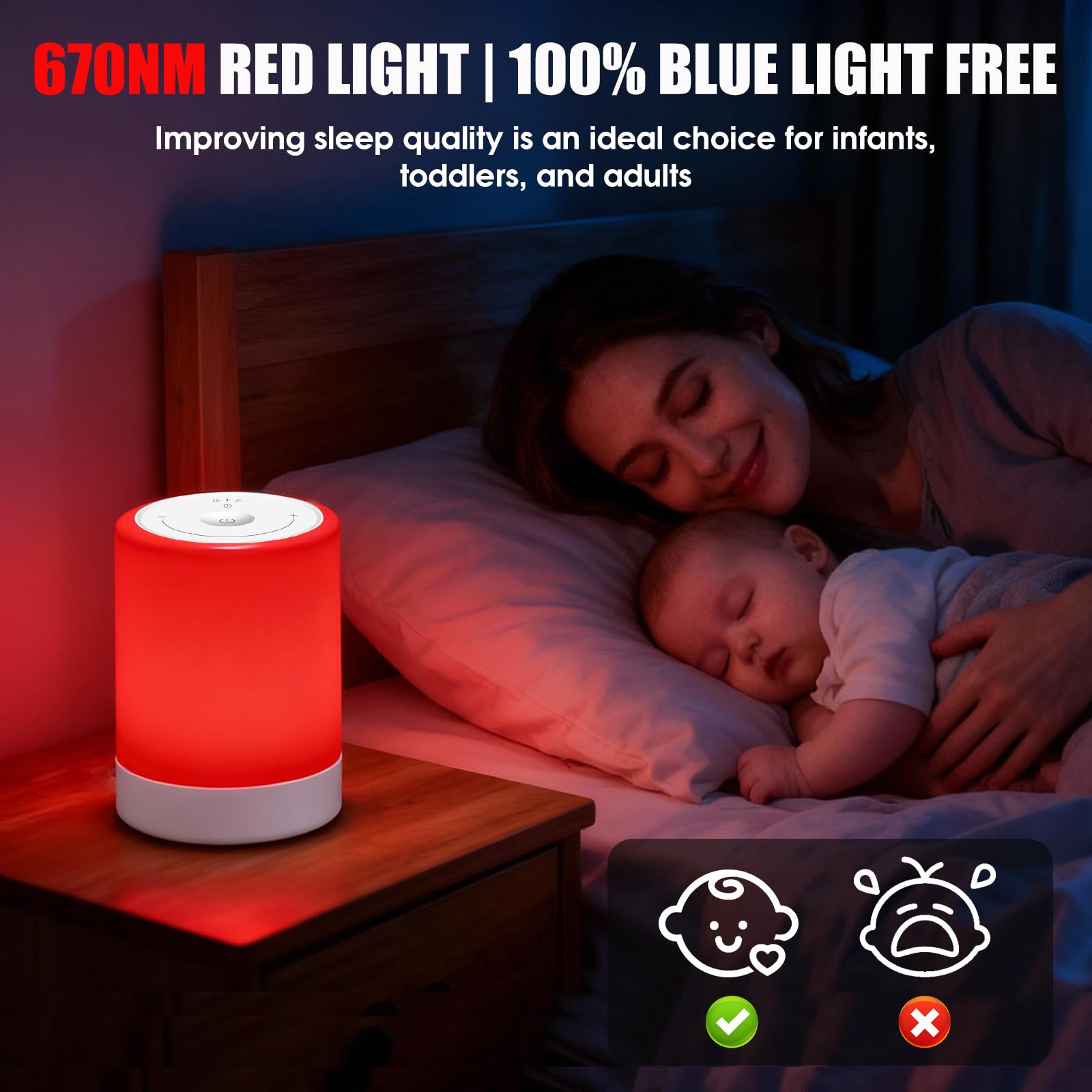 DSJGB touch-control night light offers easy bedtime brightness adjustments