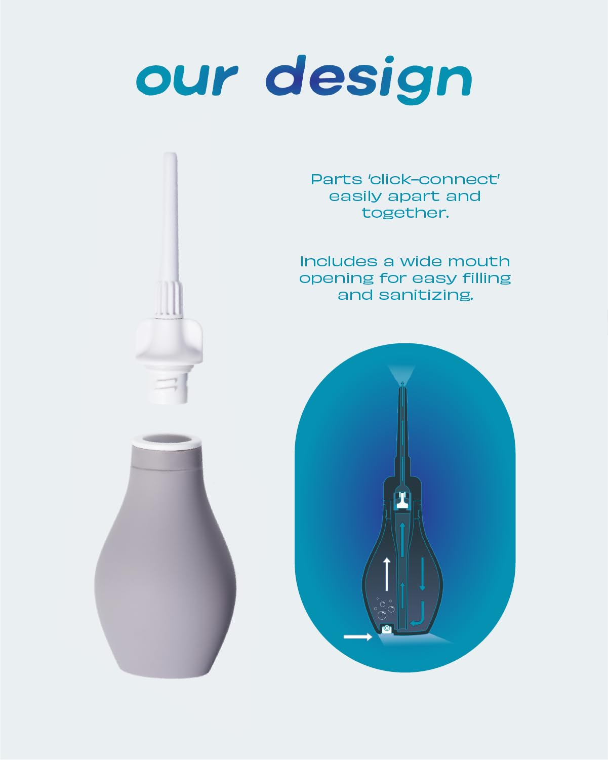 Du Silicone Anal Enema Kit replaceable tips ensure clean reuse and simple maintenance.