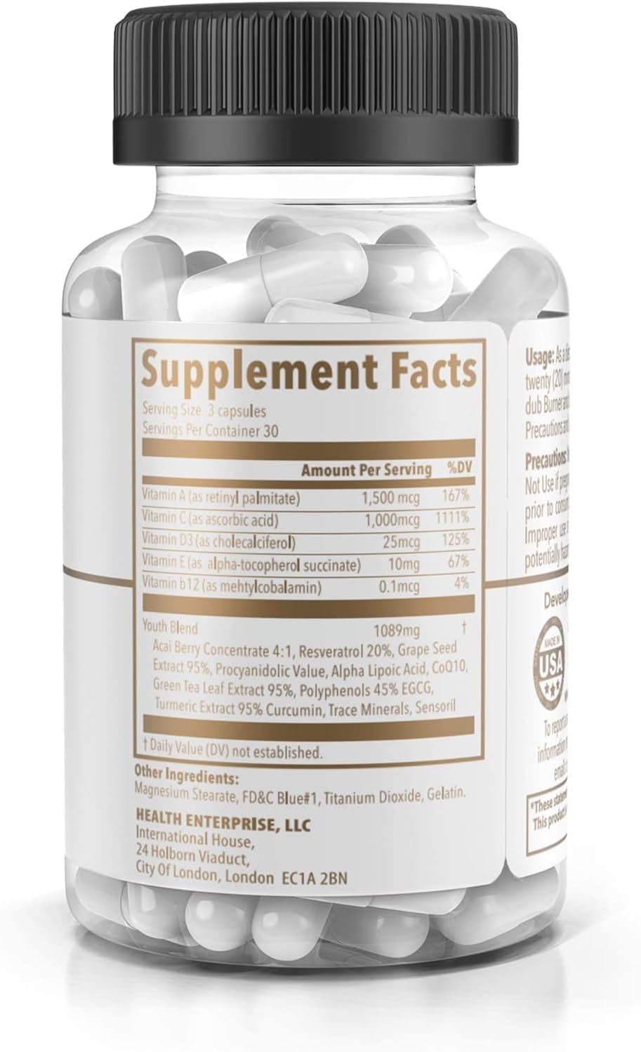Dub Nutrition Youth Curcumin capsule close-up, evoking smooth daily supplementation.
