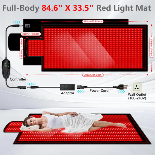 DUBUXW red and infrared LED array delivers balanced light exposure.