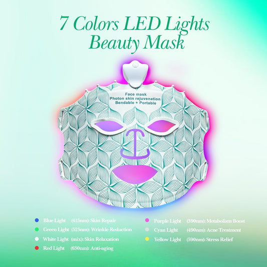 Duevie LED Face Mask remote-control view enabling wireless therapy sessions.