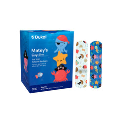 Dukal Mateys bandages with fun designs for kid-friendly wound care