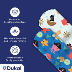 Dukal Mateys bandages designed to fit kids’ fingers for quick application