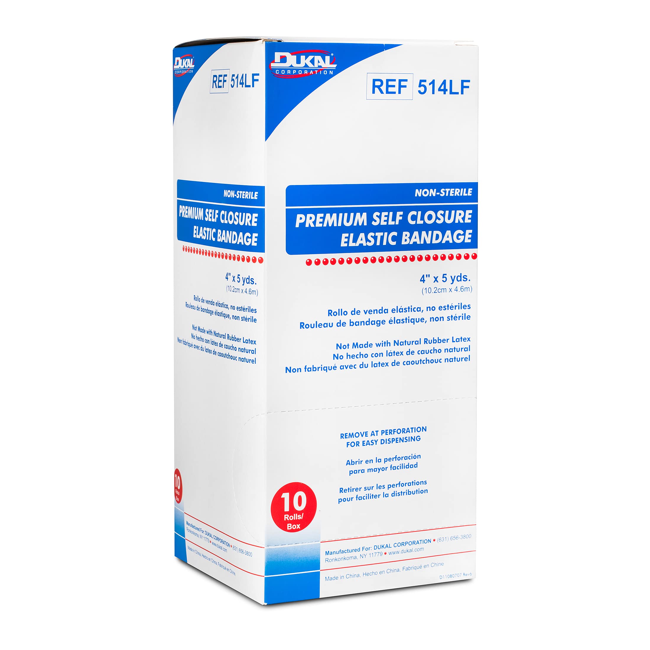 DUKAL elastic bandage with hook-and-loop closure for secure initial wrap