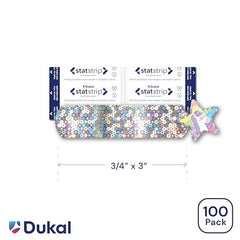 Sterile glitter bandages with kid-friendly designs for quick dressing