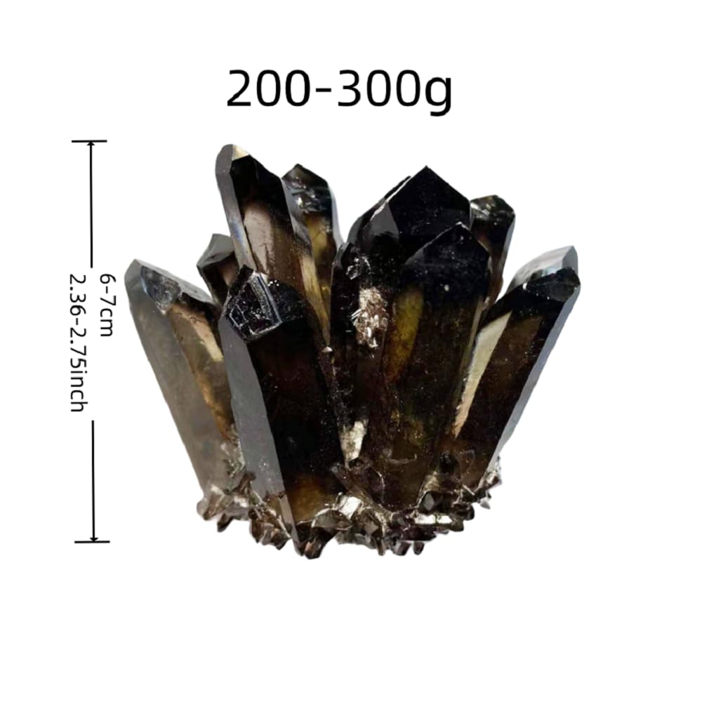 DUKIZA smoky quartz cluster side view shows robust size for decor impact