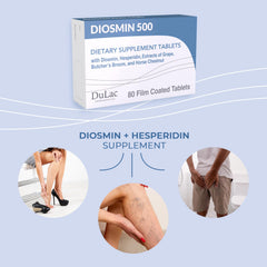 Dulac Diosmin 500 blister pack for easy daily dosing.