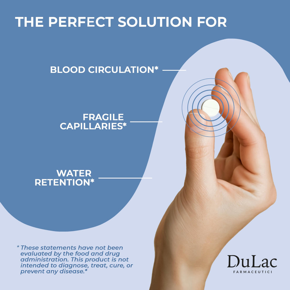 Dulac Diosmin 500 made in Italy seal indicating quality manufacturing.
