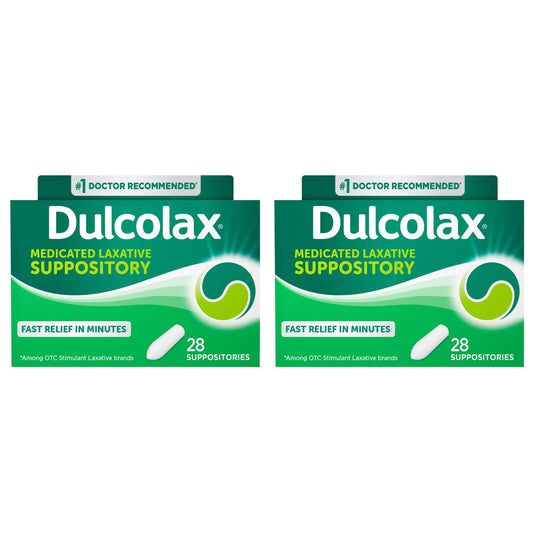 Two-box Dulcolax packaging shown for home storage and travel readiness.