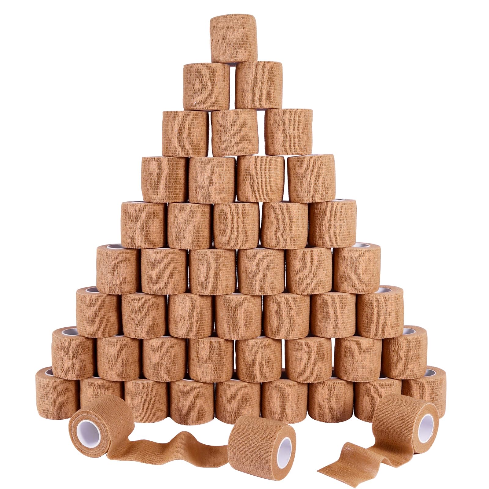 DUOQIAN bandage wrap in brown, rolled, with soft touch for daily comfort.