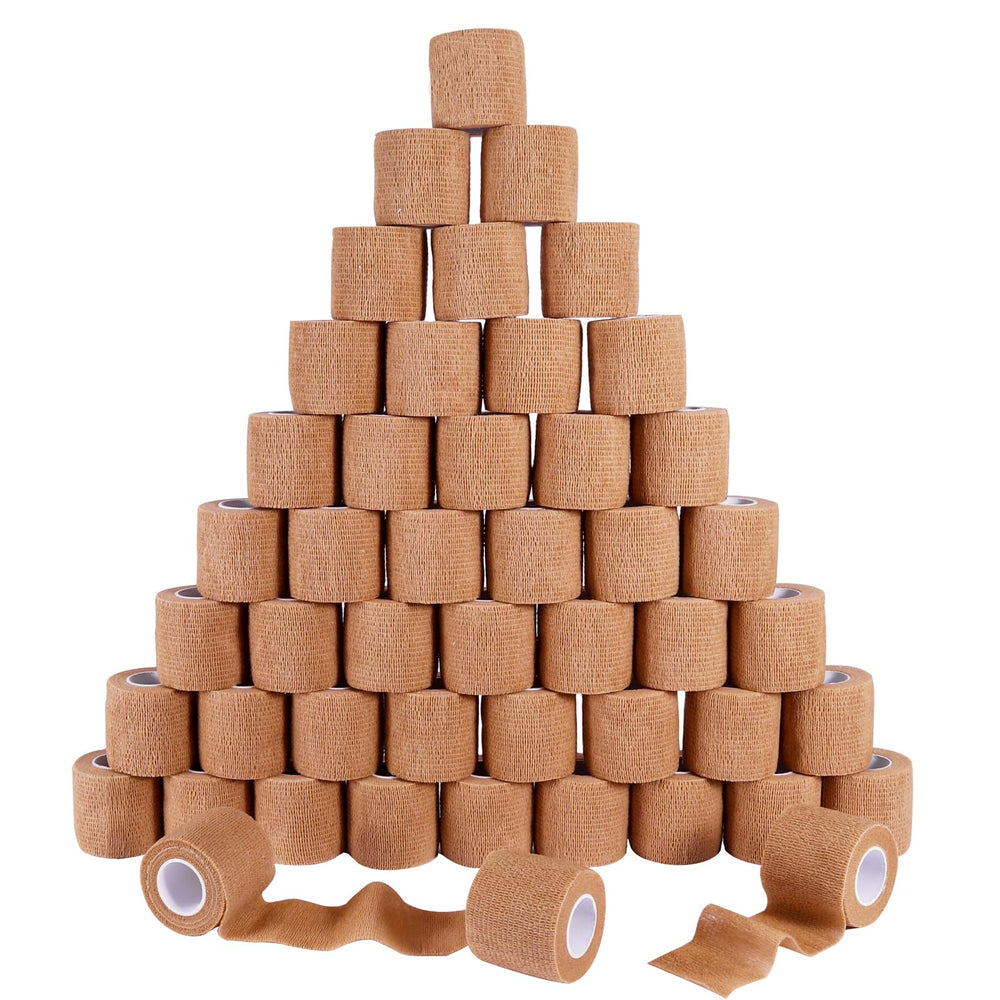 DUOQIAN bandage wrap in brown, rolled, with soft touch for daily comfort.