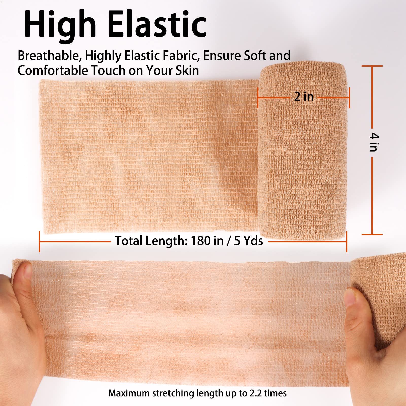 DUOQIAN elastic bandage fabric close-up highlighting soft, skin-friendly texture