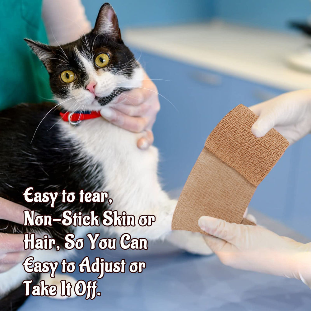 DUOQIAN vet wrap for pets, soft, adjustable, non-irritating.