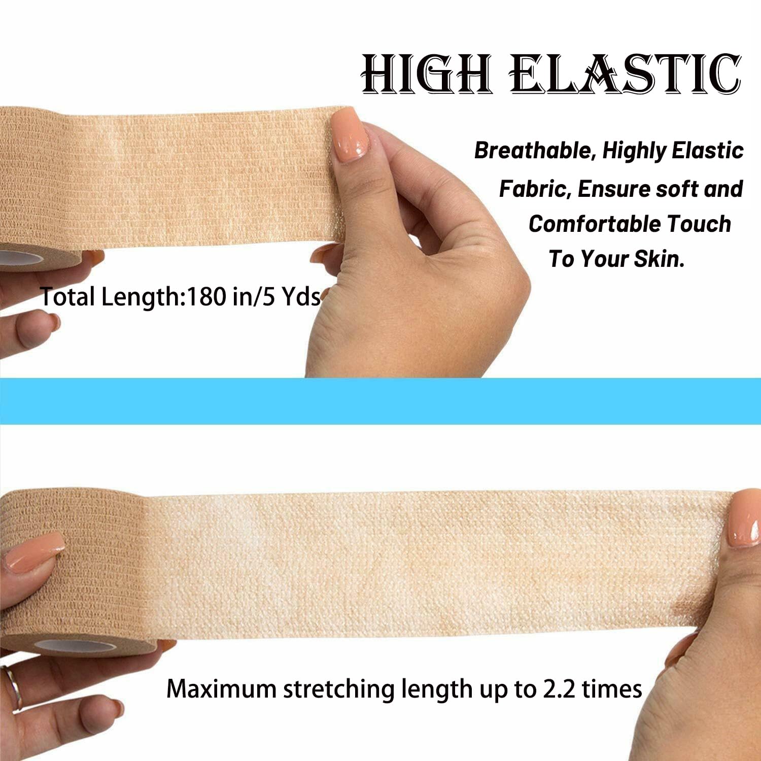DUOQIAN wrap on wrist demonstrating secure, slip-free support.