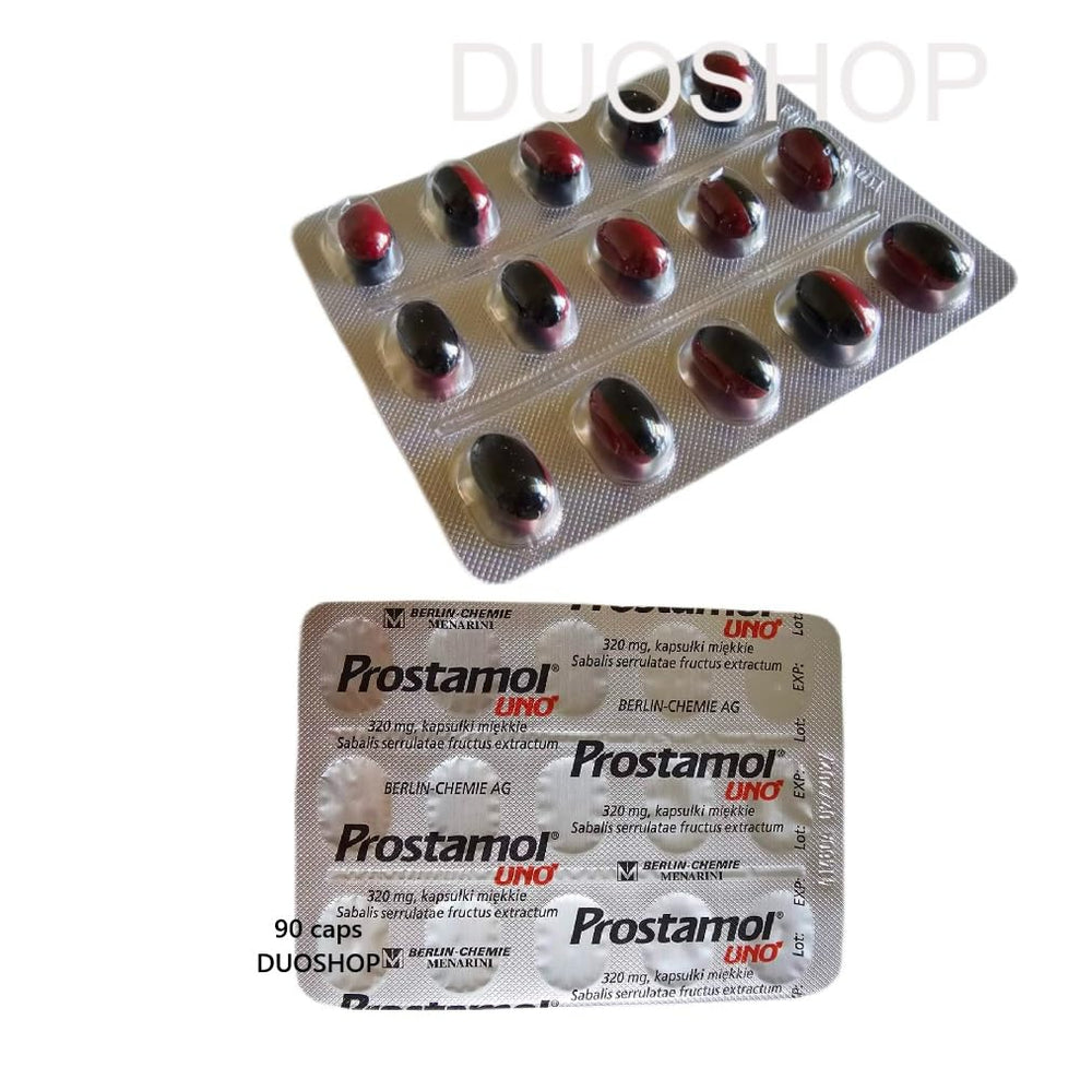 Close-up of Prostamol Uno softgel capsules for easy daily use