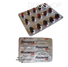 Close-up of Prostamol Uno softgel capsules for easy daily use