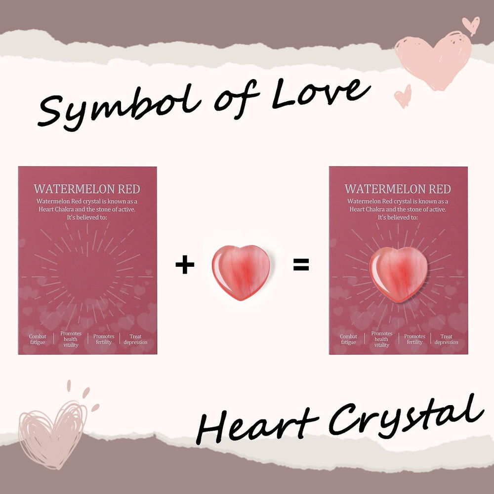 DUQGUHO heart crystal watermelon red adds vibrant color for gifting