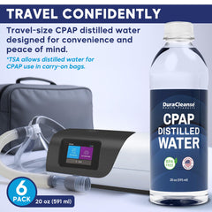 Dura Cleanse travel-size bottle ready for on-the-go humidifier use