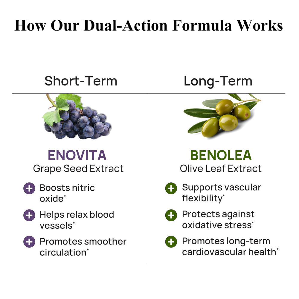 Durable grape seed extract capsules highlighting OPC-rich formula for healthy vessels.