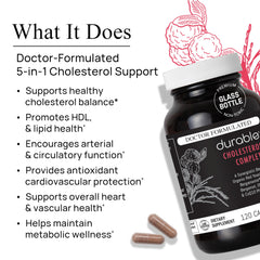 Durable Cholesterol Complete capsules in hand for easy daily use