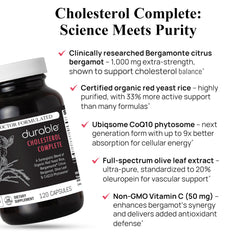 Durable Cholesterol Complete Ubiqsome CoQ10 capsule close-up for enhanced absorption