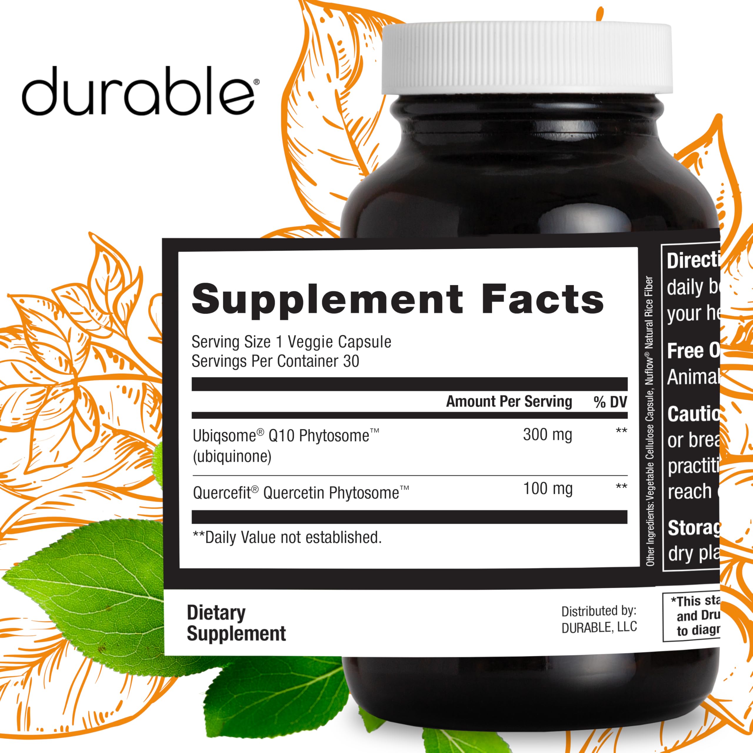 Durable heart and energy support packaging highlights heart health and daily vitality.
