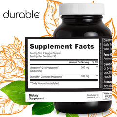 Durable heart and energy support packaging highlights heart health and daily vitality.
